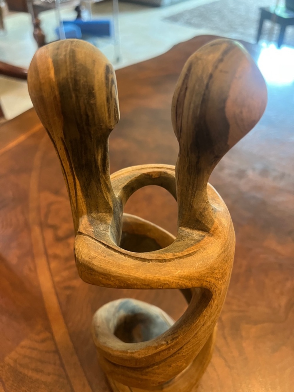 Hand Crafted Twisted Embrace Sculpture – Brown and Tan - Picture 6 of 10